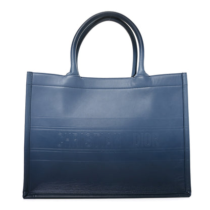 Christian Dior Gradient Smooth Calfskin Embossed Medium Book Tote Indigo Blue 1 of 11