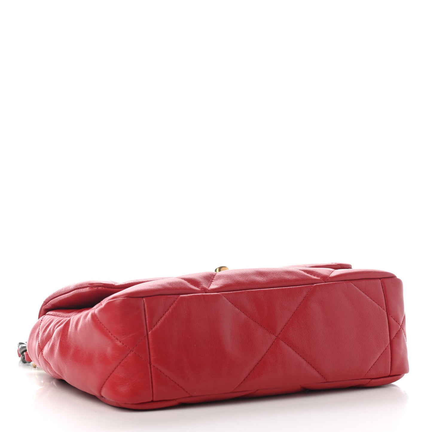 Goatskin Quilted Medium Chanel 19 Flap Red