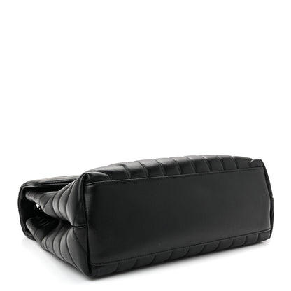 Saint Laurent Calfskin Y Quilted Monogram Monochrome Medium Loulou Chain Satchel Black 4 of 12