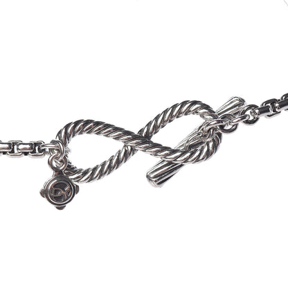 David Yurman Sterling Silver Black Onyx Infinity Necklace 5 of 5