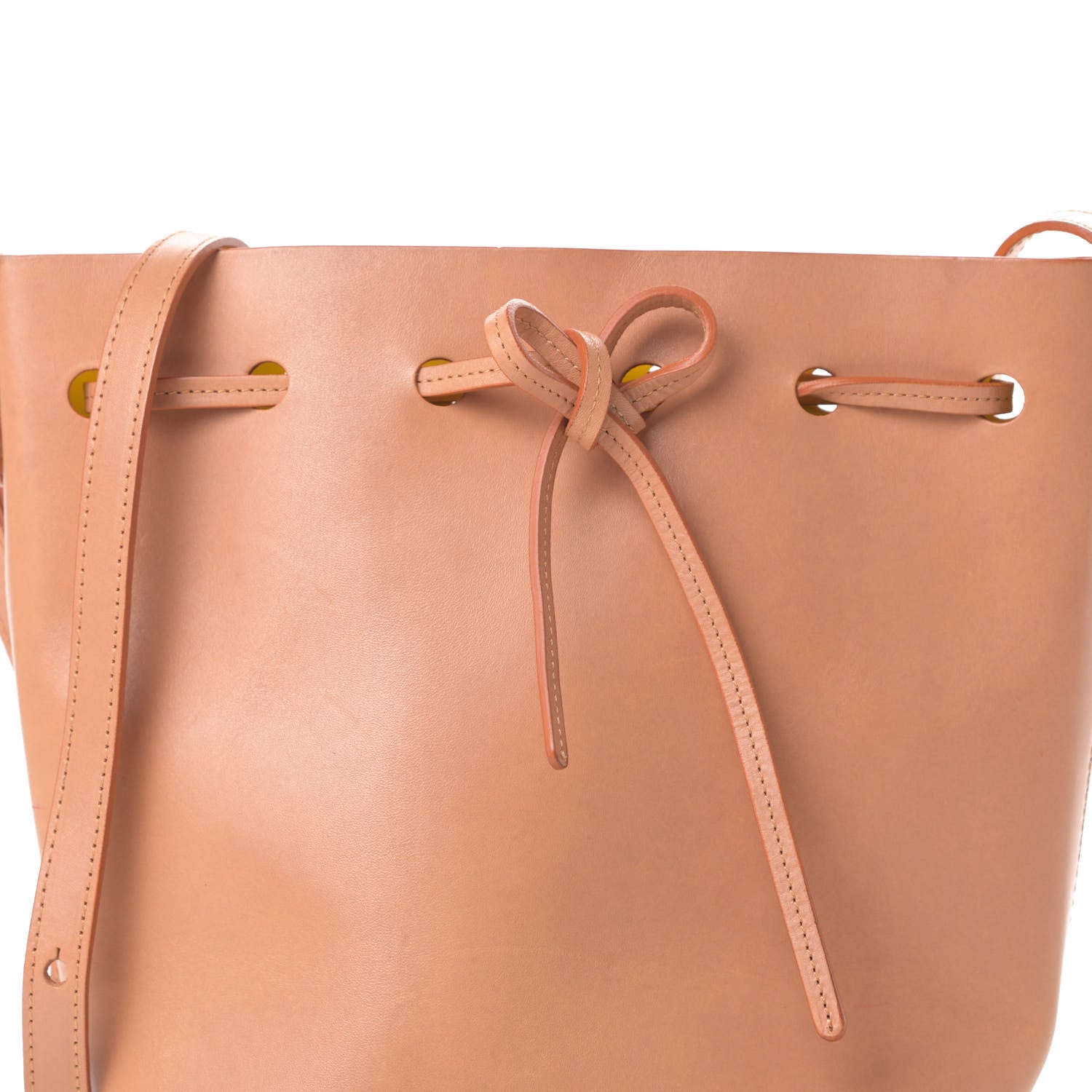 Mansur Gavriel Calfskin Mini Bucket Bag Cammello Sun 8 of 14