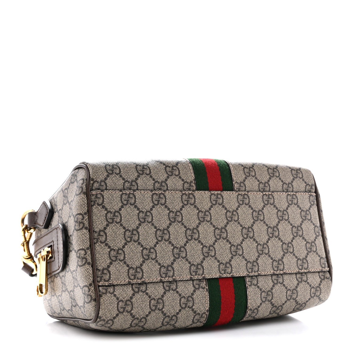 Gucci GG Supreme Monogram Web Small Ophidia Top Handle Bag Beige Ebony 4 of 14