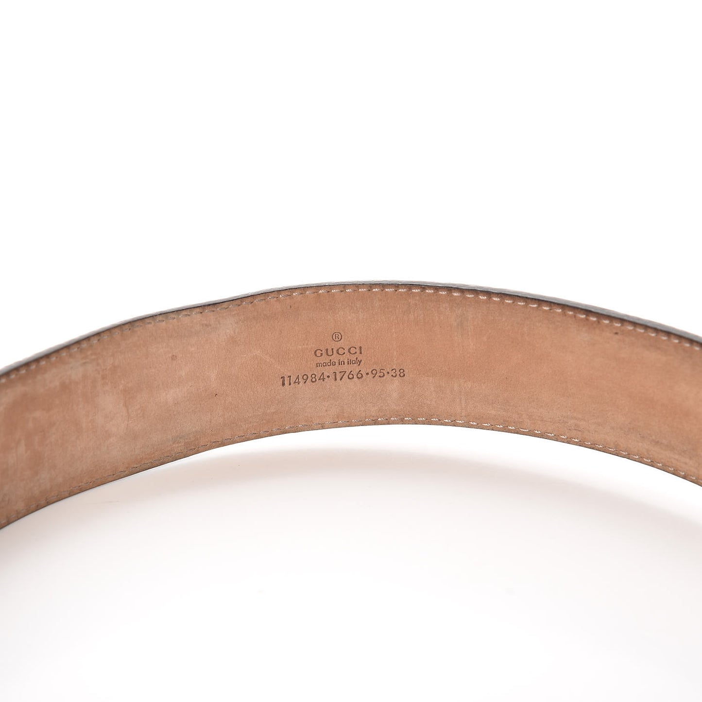 Calfskin Web Interlocking G Belt 95 38 Dark Brown