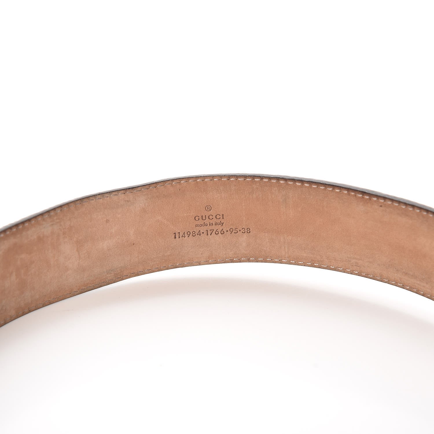 Gucci Calfskin Web Interlocking G Belt 95 38 Dark Brown 4 of 10