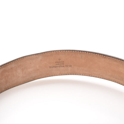 Gucci Calfskin Web Interlocking G Belt 95 38 Dark Brown 4 of 10