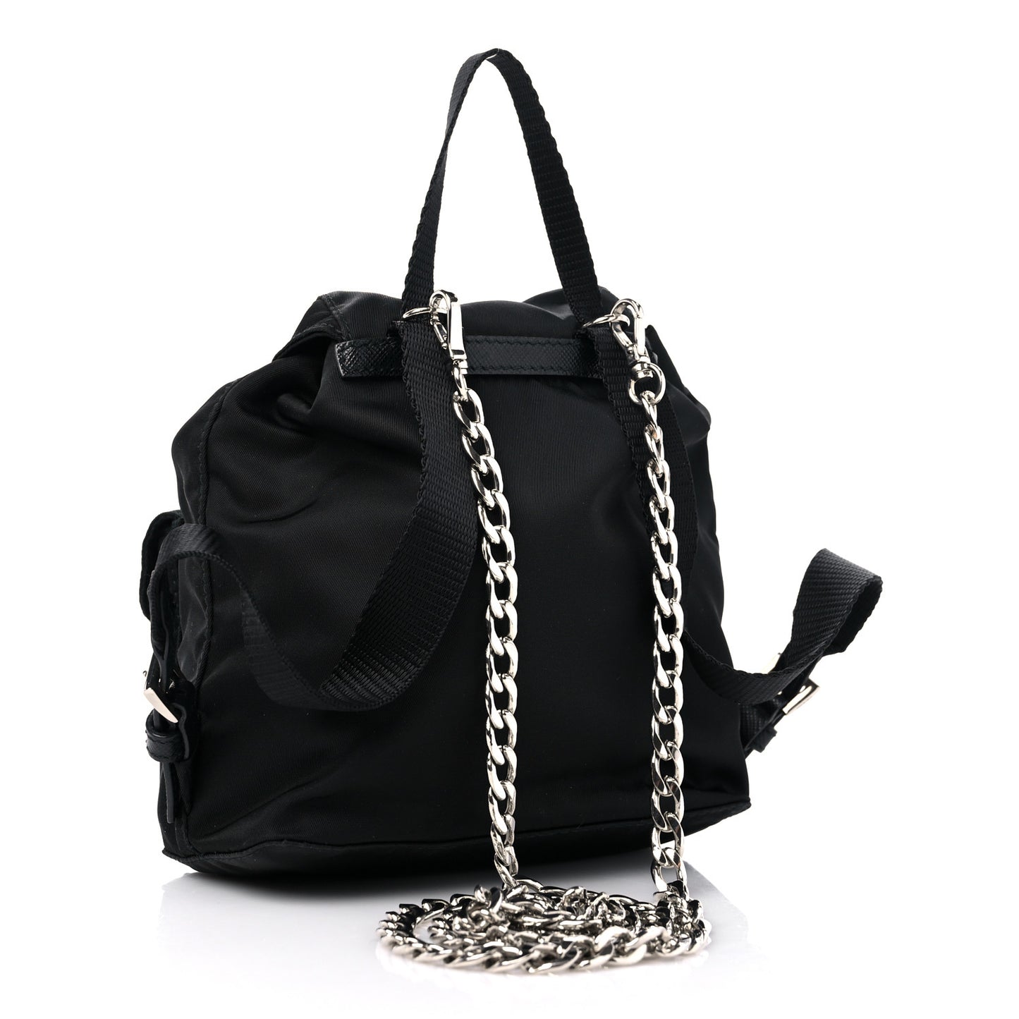 Nylon Vela Mini Crossbody Backpack Black