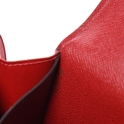 Louis Vuitton Damier Ebene Emilie Wallet Red 7 of 8