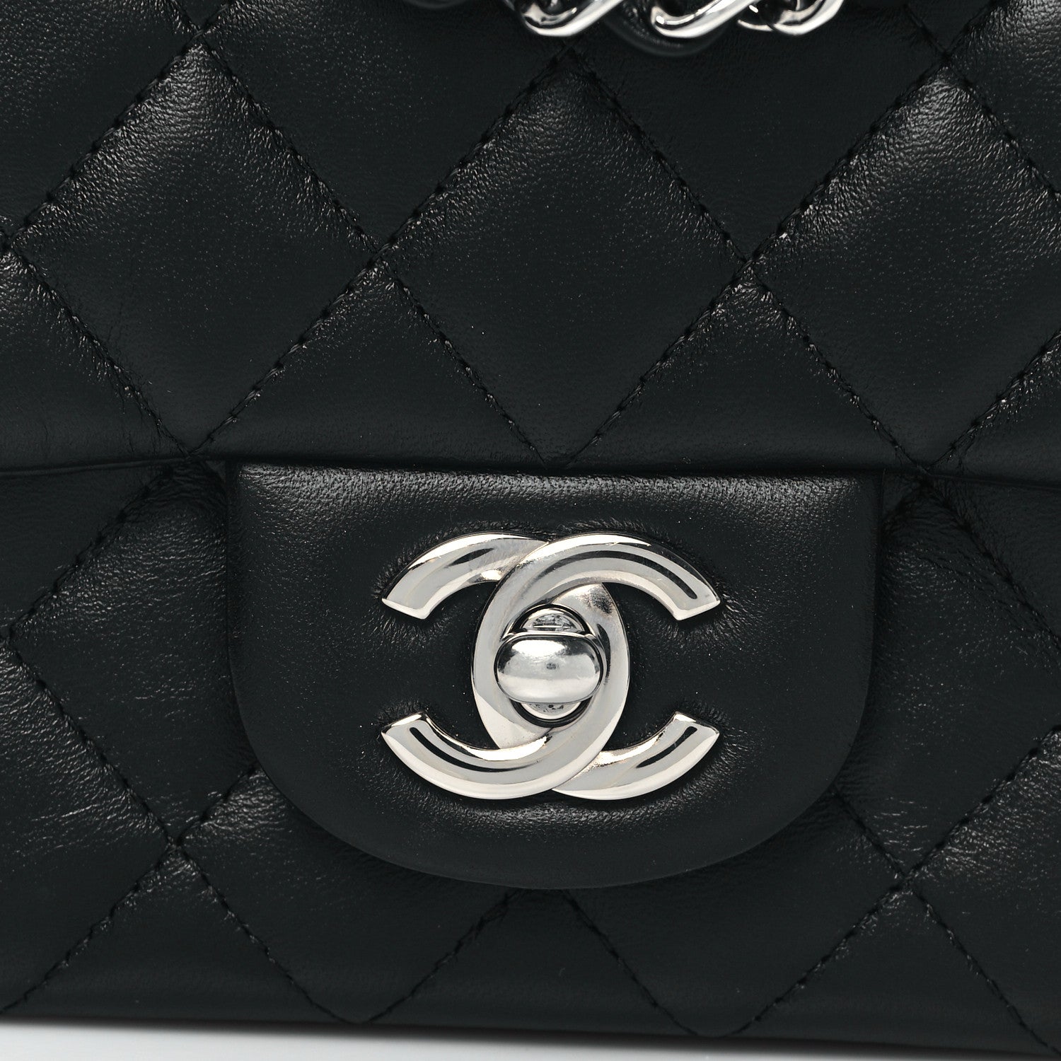 Chanel Lambskin Quilted Mini Rectangular Flap Black 8 of 11
