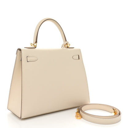 Hermes Epsom Kelly Sellier 25 Craie 3 of 11