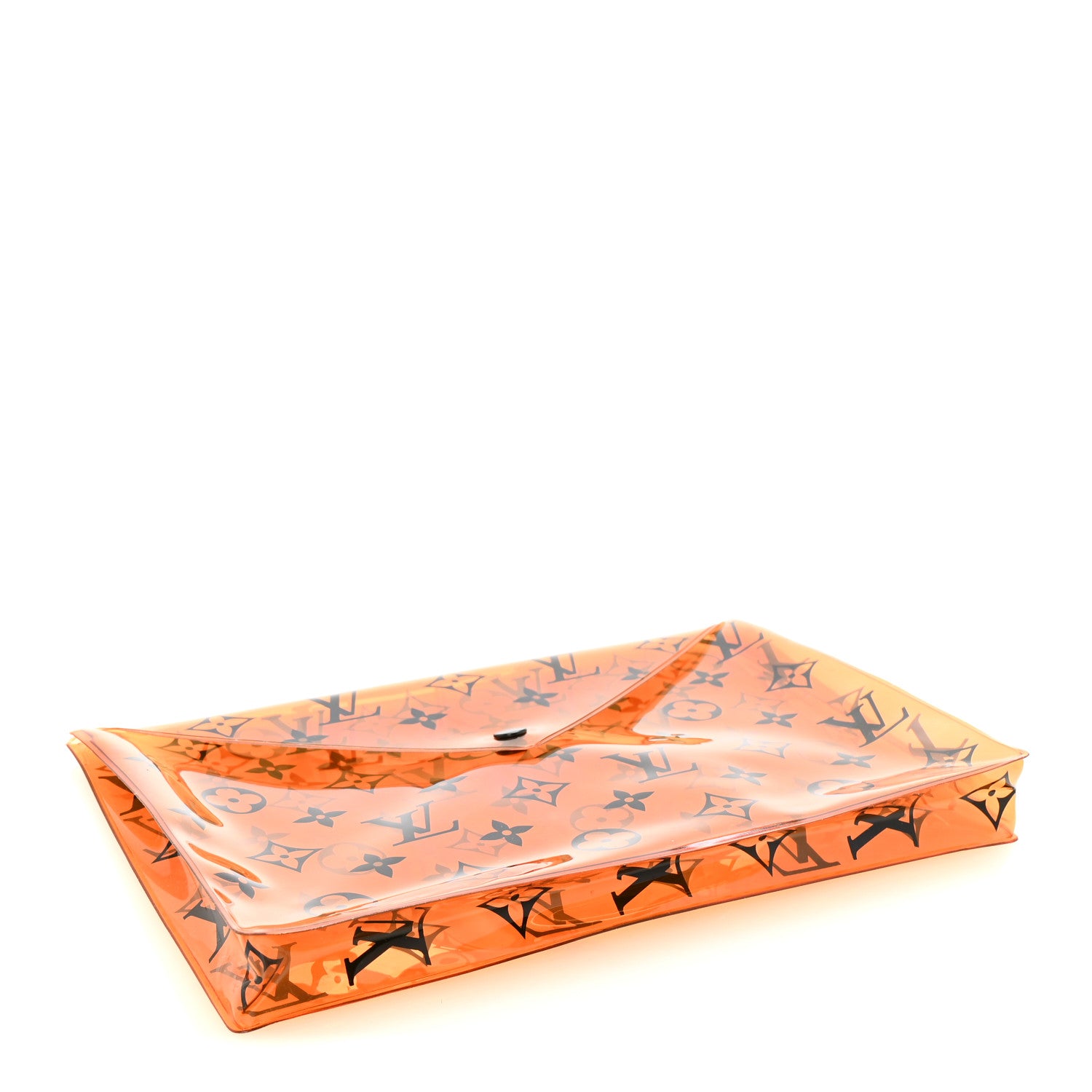 Louis Vuitton PVC Monogram Printed Envelope Pouch Orange 4 of 5