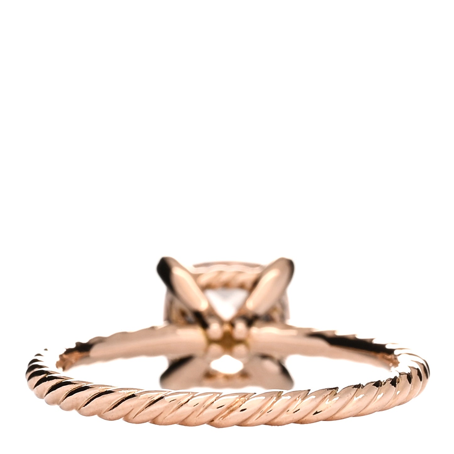18K Rose Gold Diamond Morganite 7mm Chatelaine Ring 54 6.75