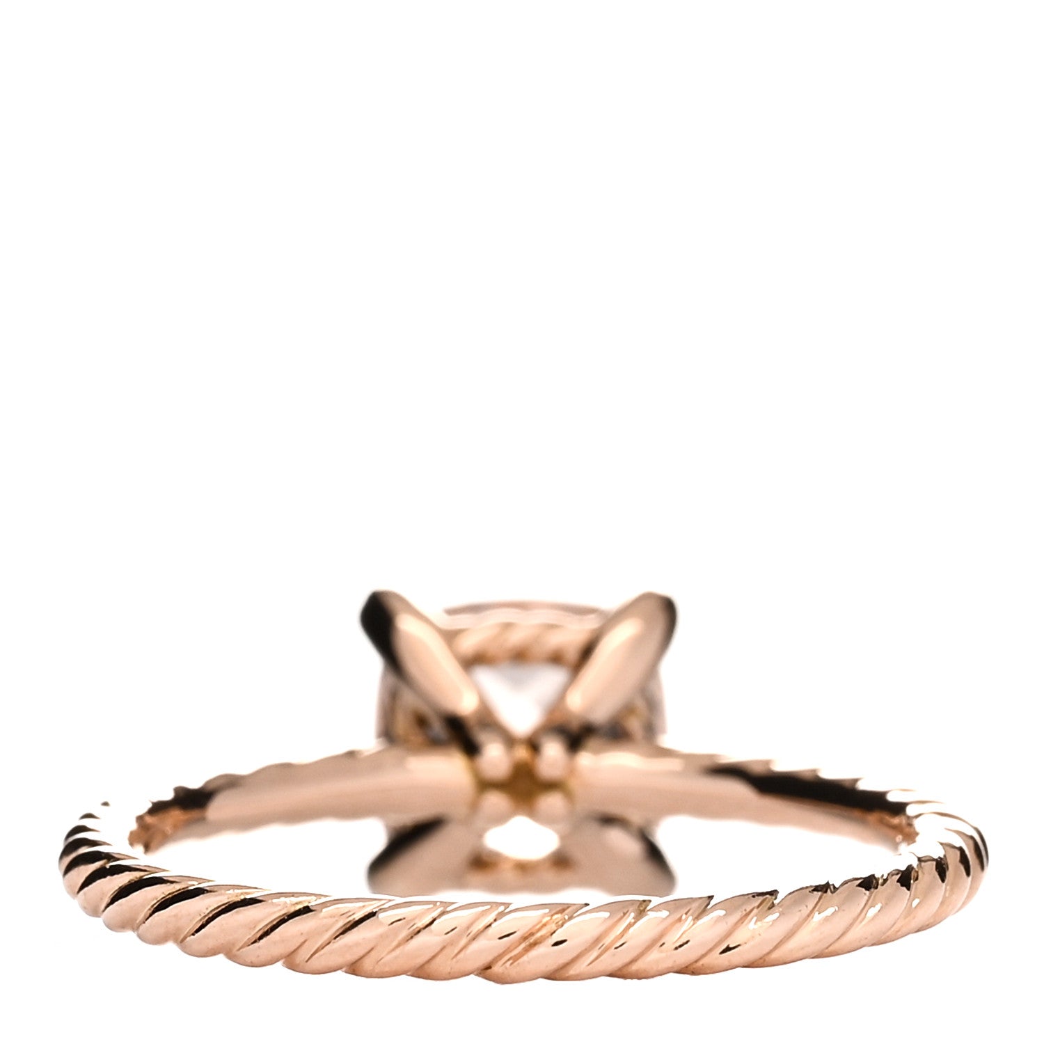 David Yurman 18K Rose Gold Diamond Morganite 7mm Chatelaine Ring 54 6.75 3 of 4