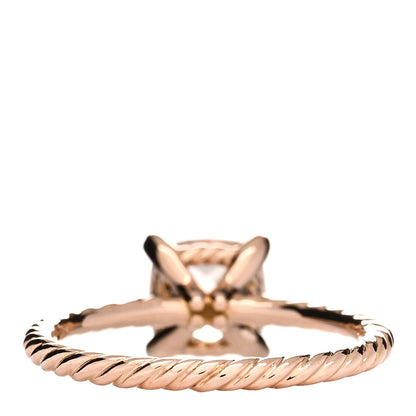 David Yurman 18K Rose Gold Diamond Morganite 7mm Chatelaine Ring 54 6.75 3 of 4