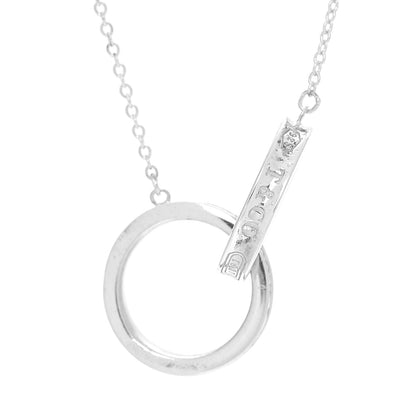 Tiffany Sterling Silver 1837 Interlocking Circles Pendant Necklace 4 of 6