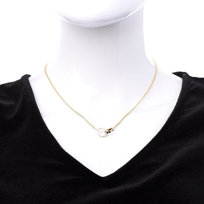 Cartier 18K Yellow Gold Interlocking LOVE Necklace 2 of 6