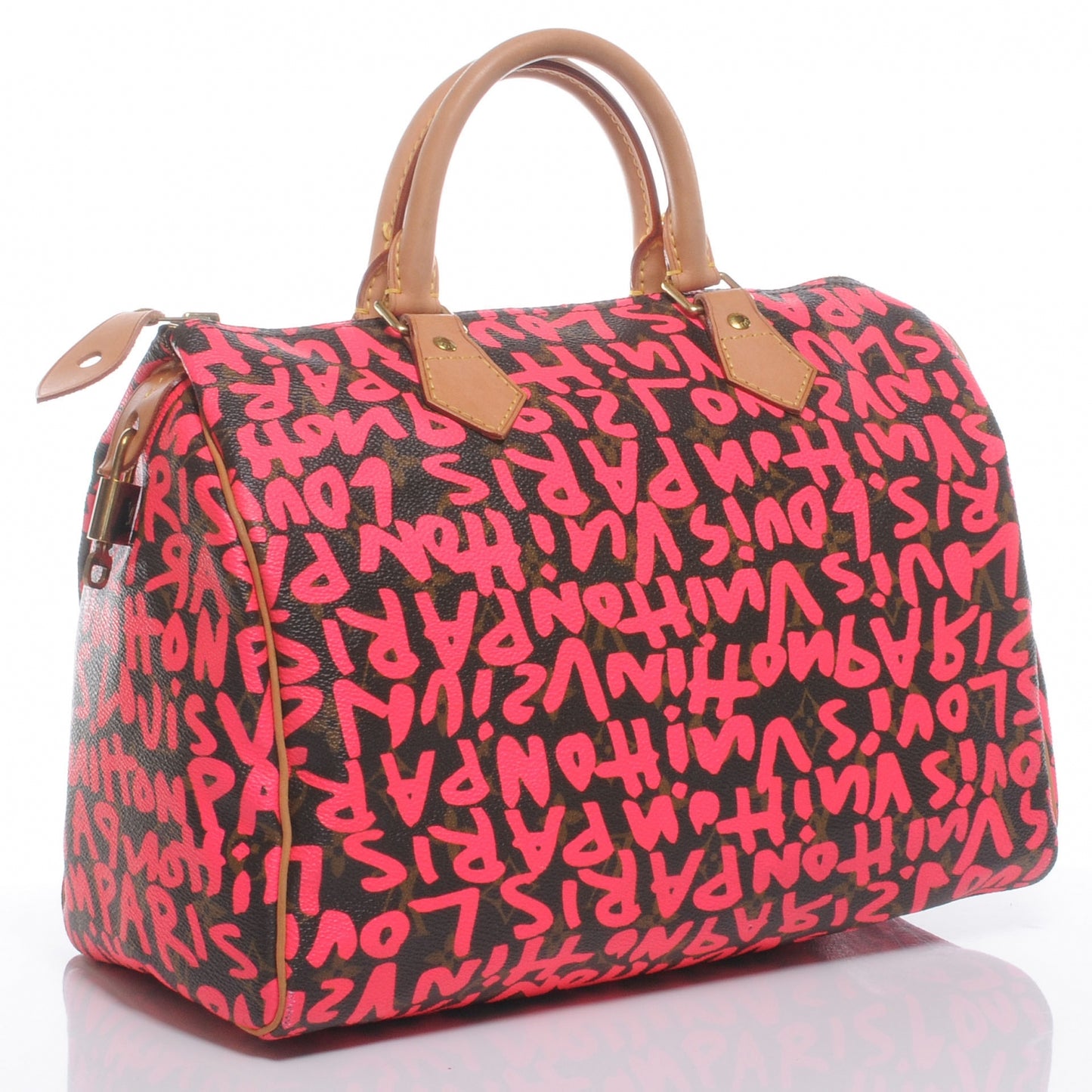 Monogram Graffiti Speedy 30 Fuchsia