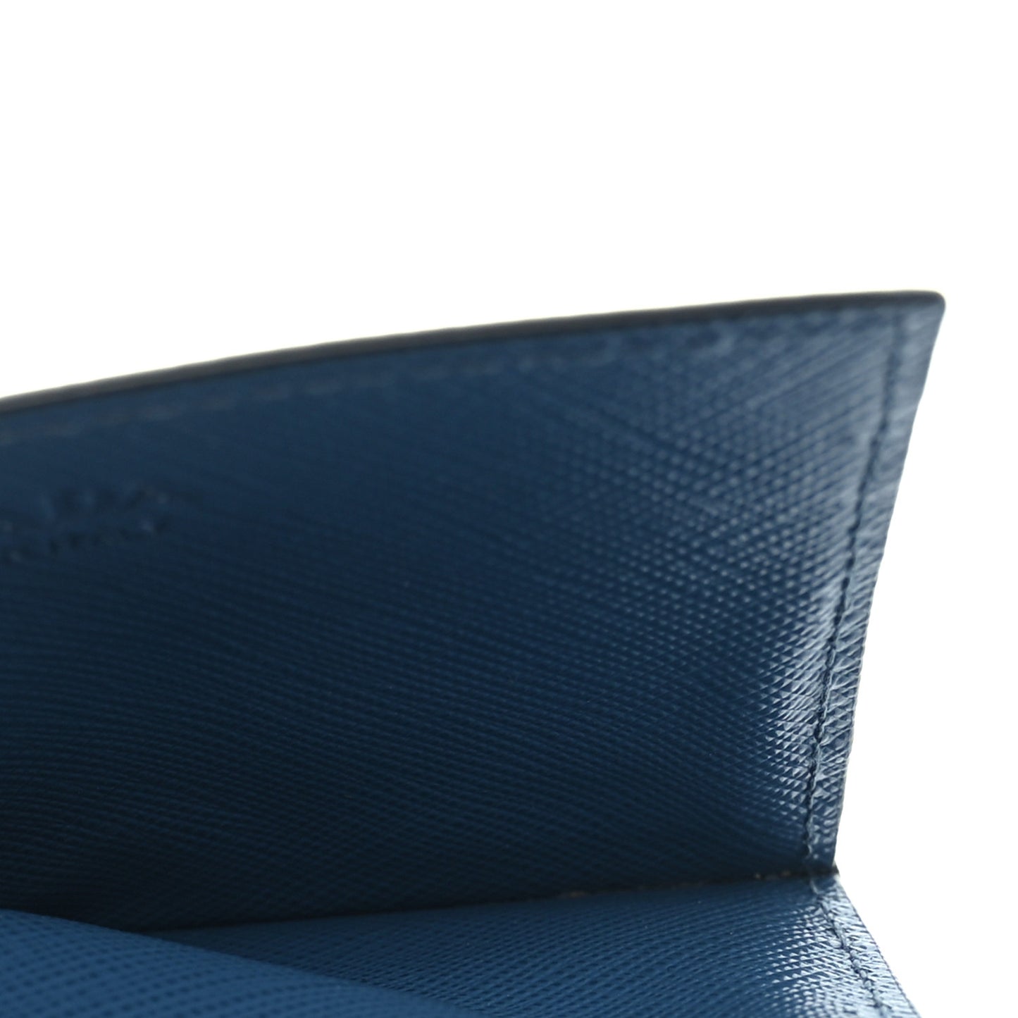 Saffiano Triangle Card Case Blue