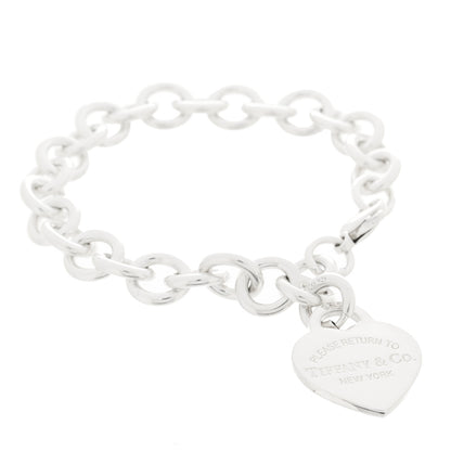 Tiffany Sterling Silver Return to Tiffany Heart Tag Charm Bracelet 1 of 4