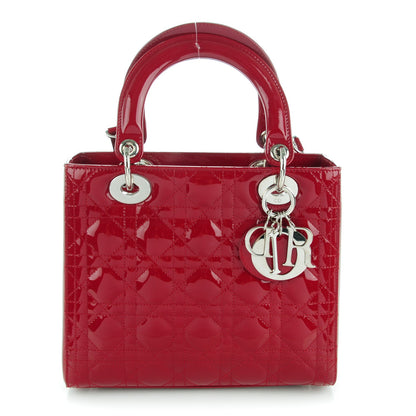 Christian Dior Patent Cannage Medium Lady Dior Red 1 of 8