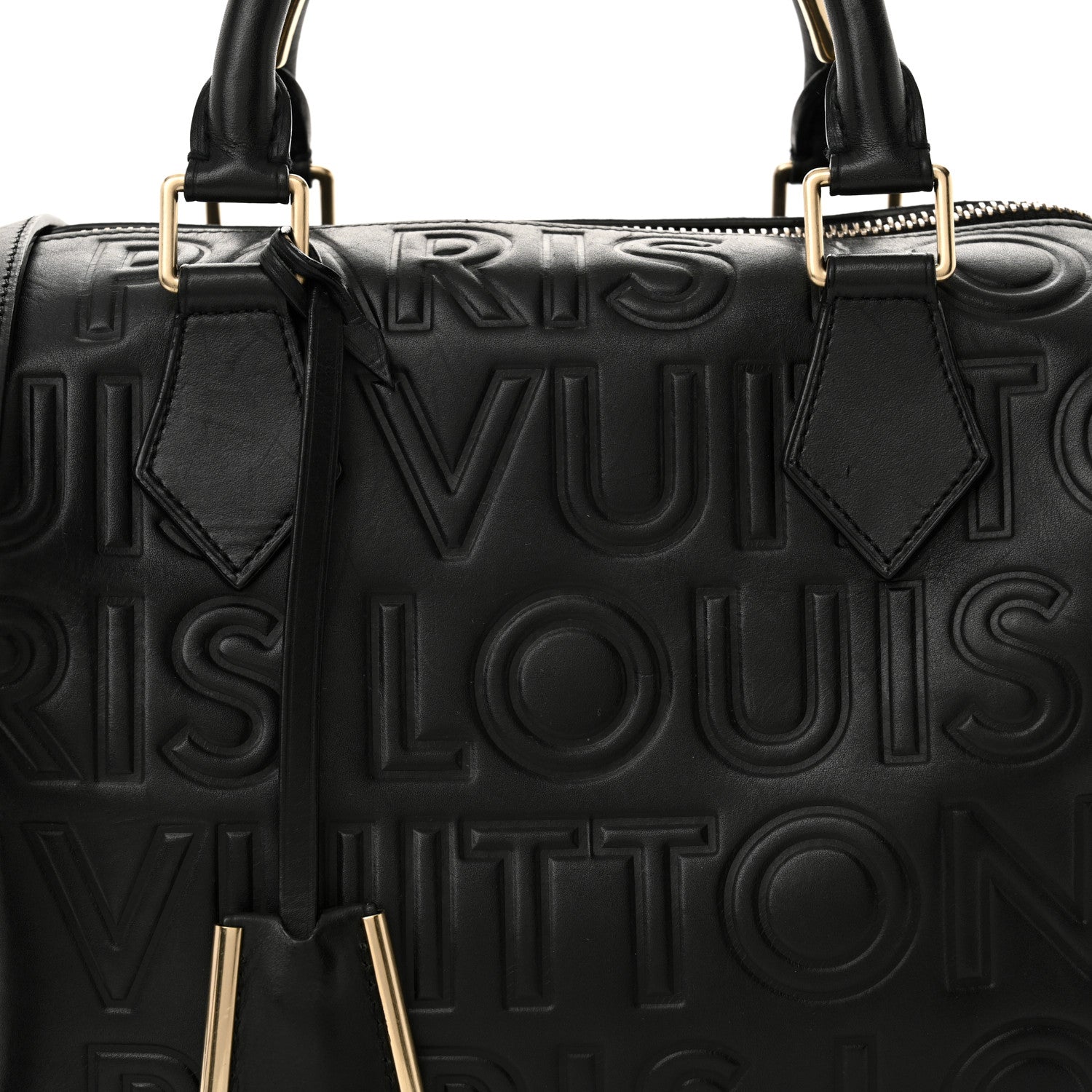 Louis Vuitton Calfskin Embossed Mini Cube Speedy Black 8 of 10