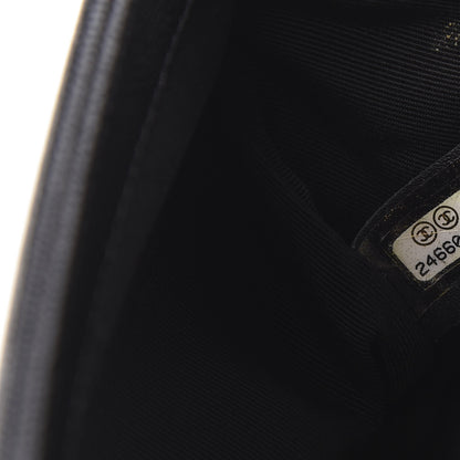 Chanel Caviar Chevron Quilted Medium Boy Flap Black 10 of 11