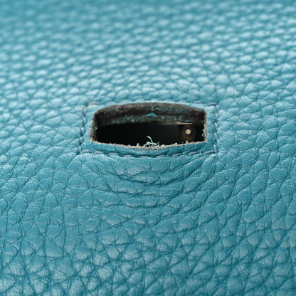 Hermes Taurillon Clemence Jypsiere 31 Bleu Izmir 15 of 21