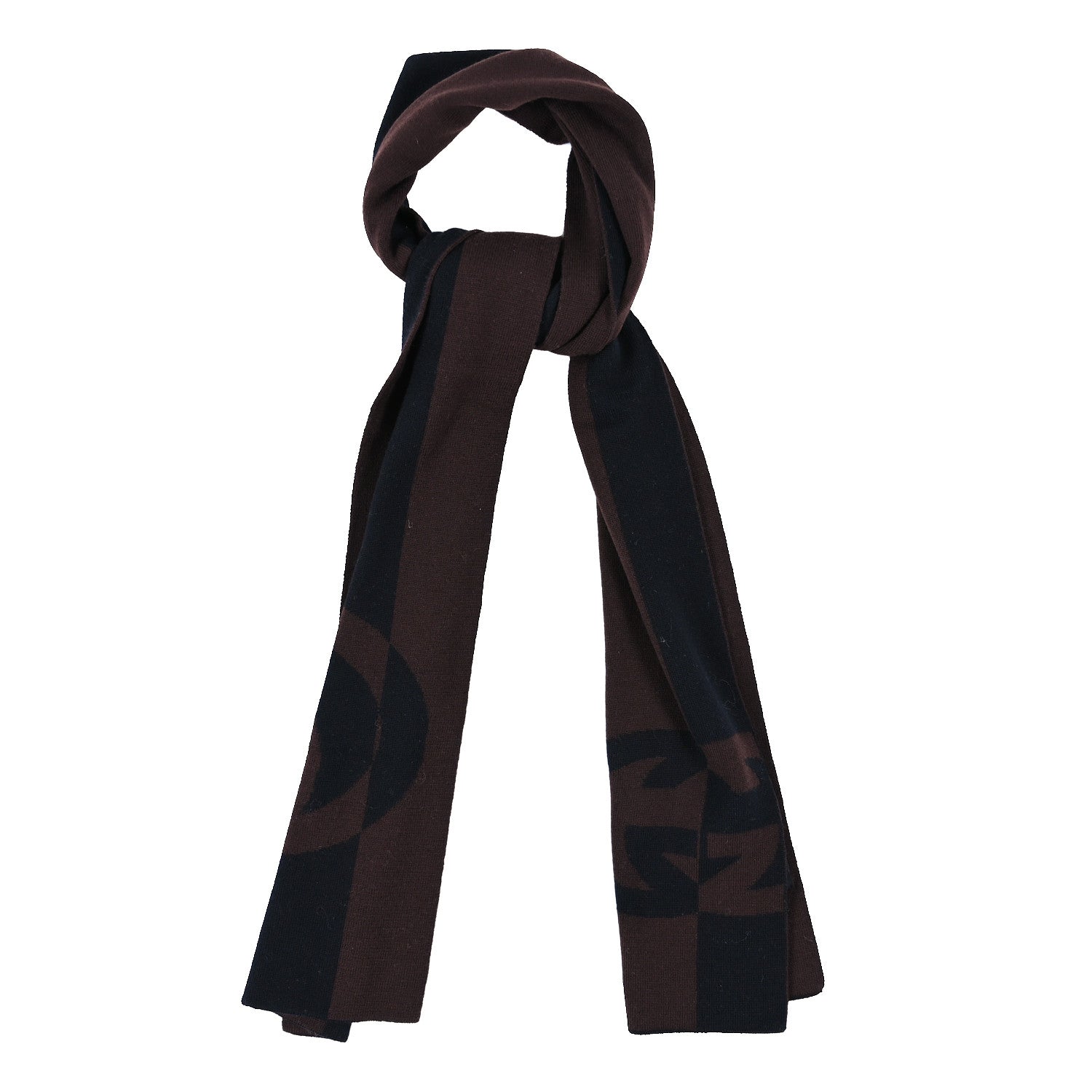 Gucci Wool Tricot Interlocking G Host Scarf Brown Dark Brown 1 of 4