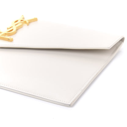 Saint Laurent Smooth Shiny Calfskin Uptown Pouch Crema Soft 6 of 9