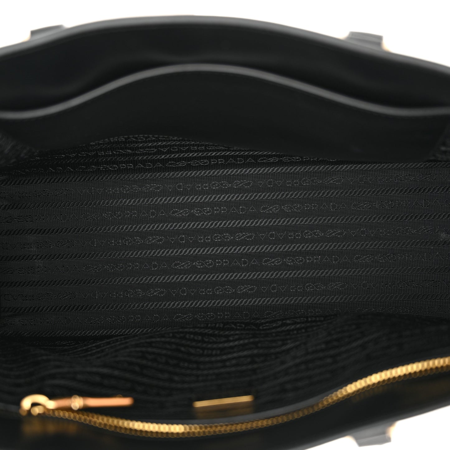 Saffiano Lux Logo Embossed Large Shoulder Tote Handbag Black