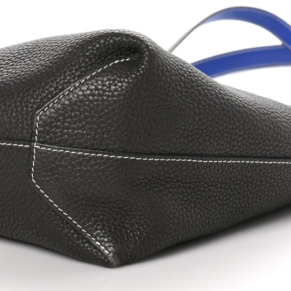 Hermes Taurillon Clemence Double Sens 36 Reversible Tote Graphite Bleu Electrique 8 of 12