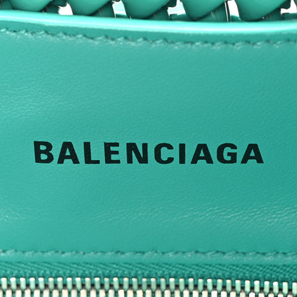 Balenciaga Faux Calfskin Braided Varnished XXS Bistro Basket Green 6 of 9