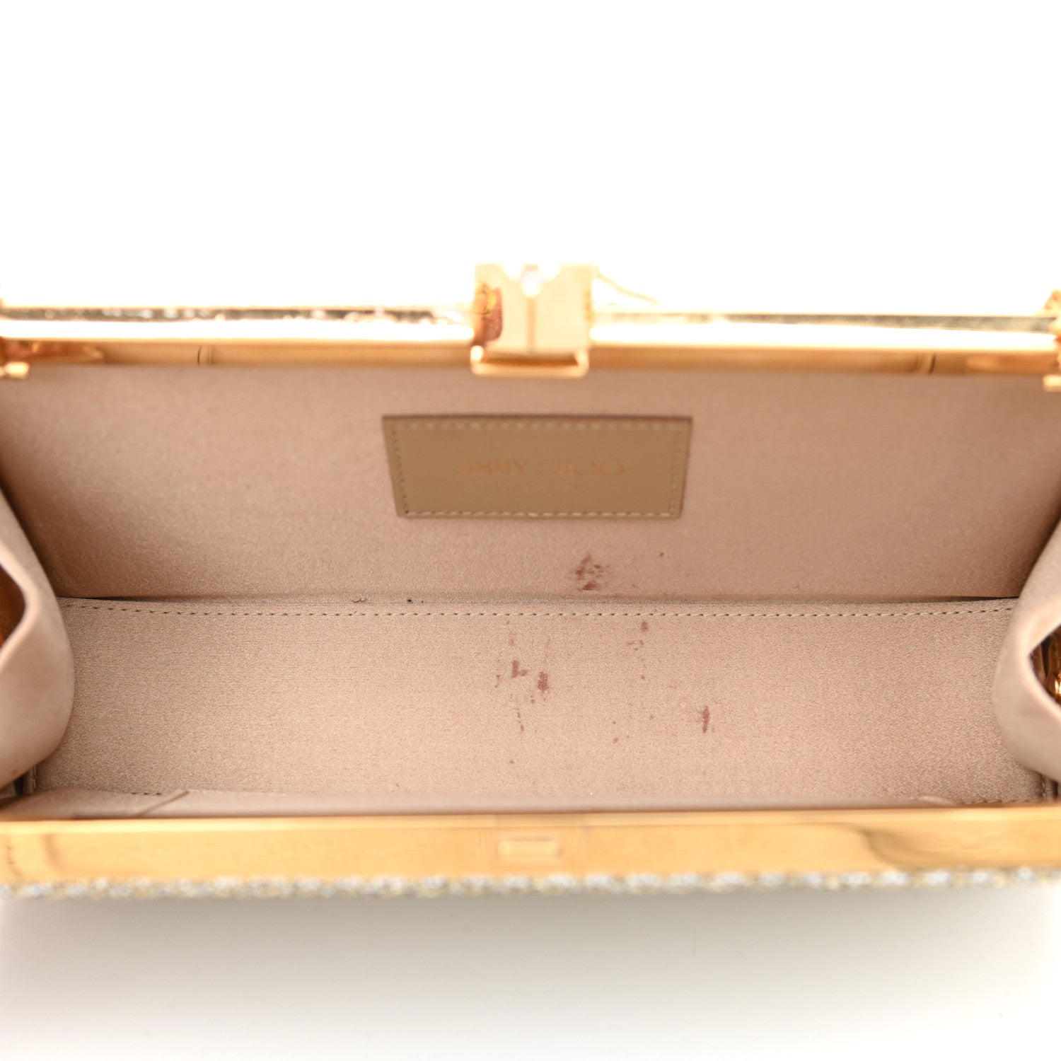 Jimmy Choo Coarse Glitter Celeste Clutch Champagne 4 of 6