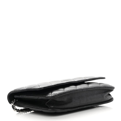 Chanel Lambskin Quilted Wallet On Chain WOC Black 3 of 14