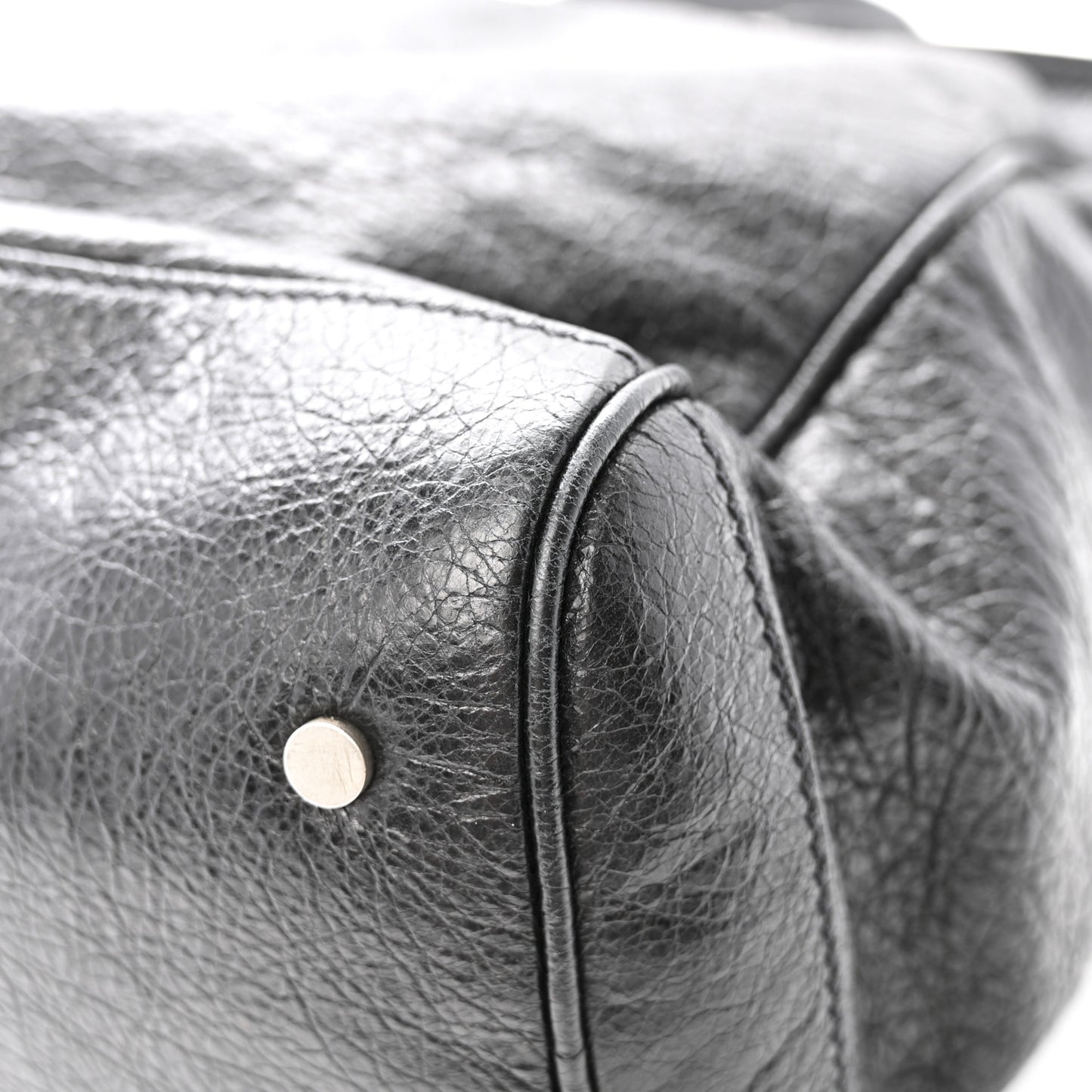 Agneau Classic Silver Hardware Weekender Black