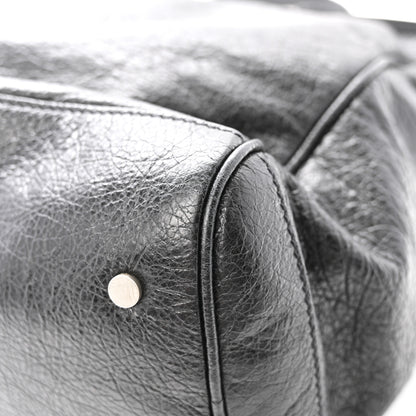 Balenciaga Agneau Classic Silver Hardware Weekender Black 11 of 12