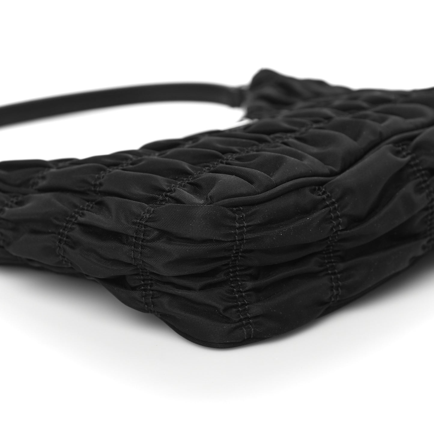 Tessuto Nylon Gaufre Shoulder Bag Black