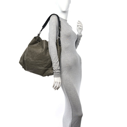 Louis Vuitton Monogram Lambskin Antheia Hobo GM Olive 2 of 9