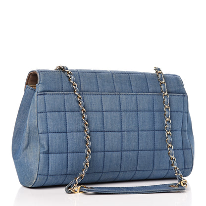 Chanel Denim Chocolate Bar Flap Blue 3 of 17