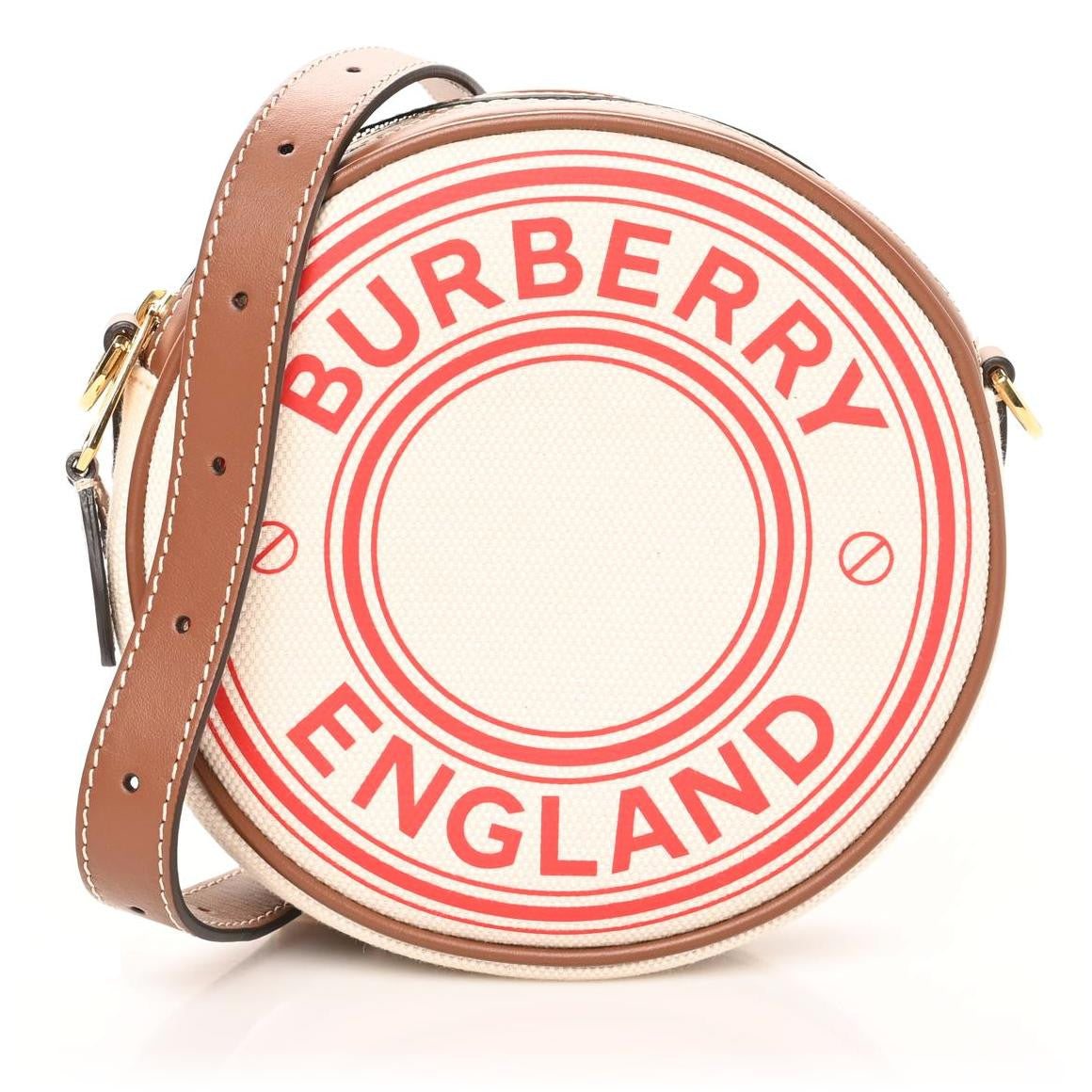 Burberry Canvas Calfskin Louise Bag Natural 1 of 9