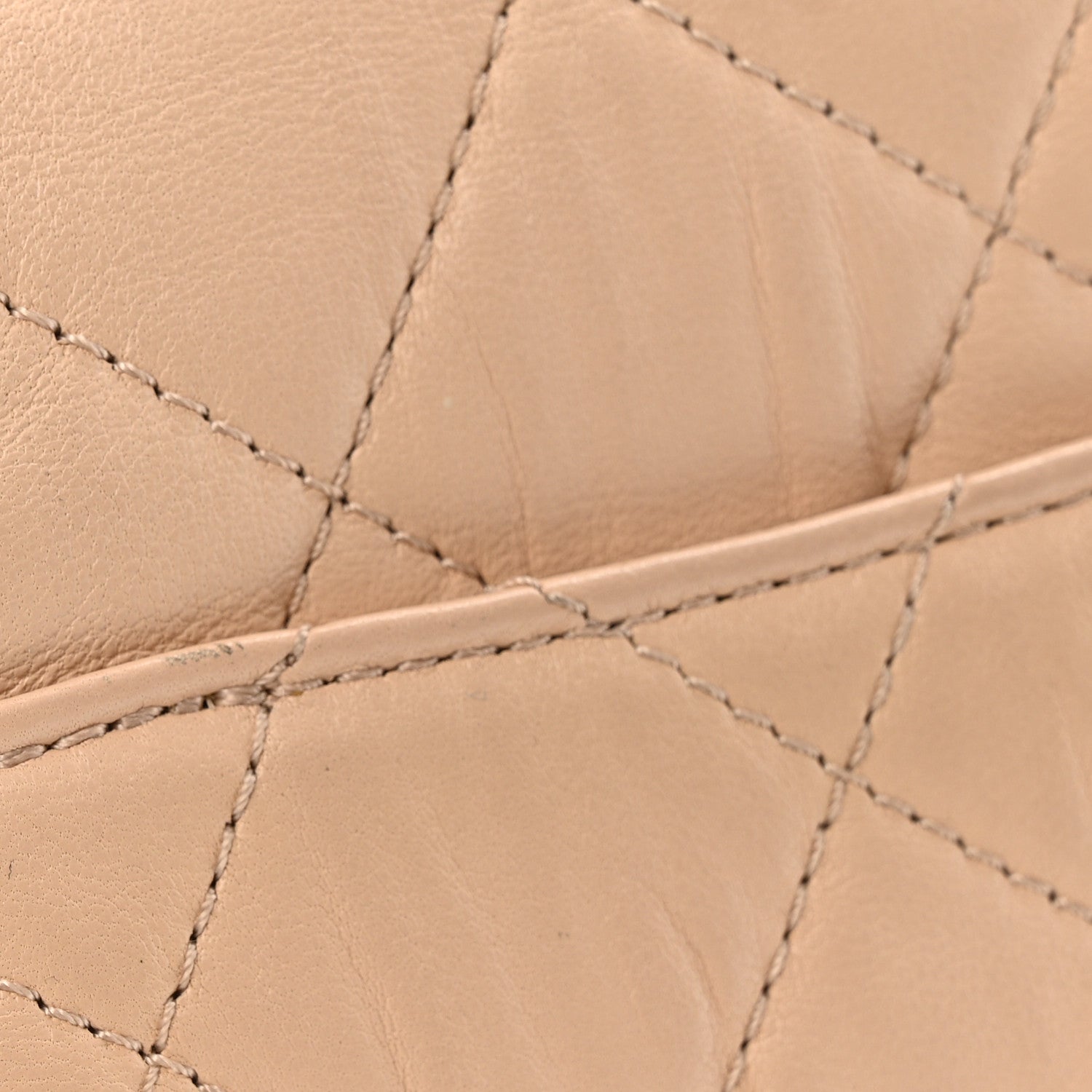 Chanel Crumpled Lambskin Quilted Small CC Links Top Handle Flap Beige 15 of 17