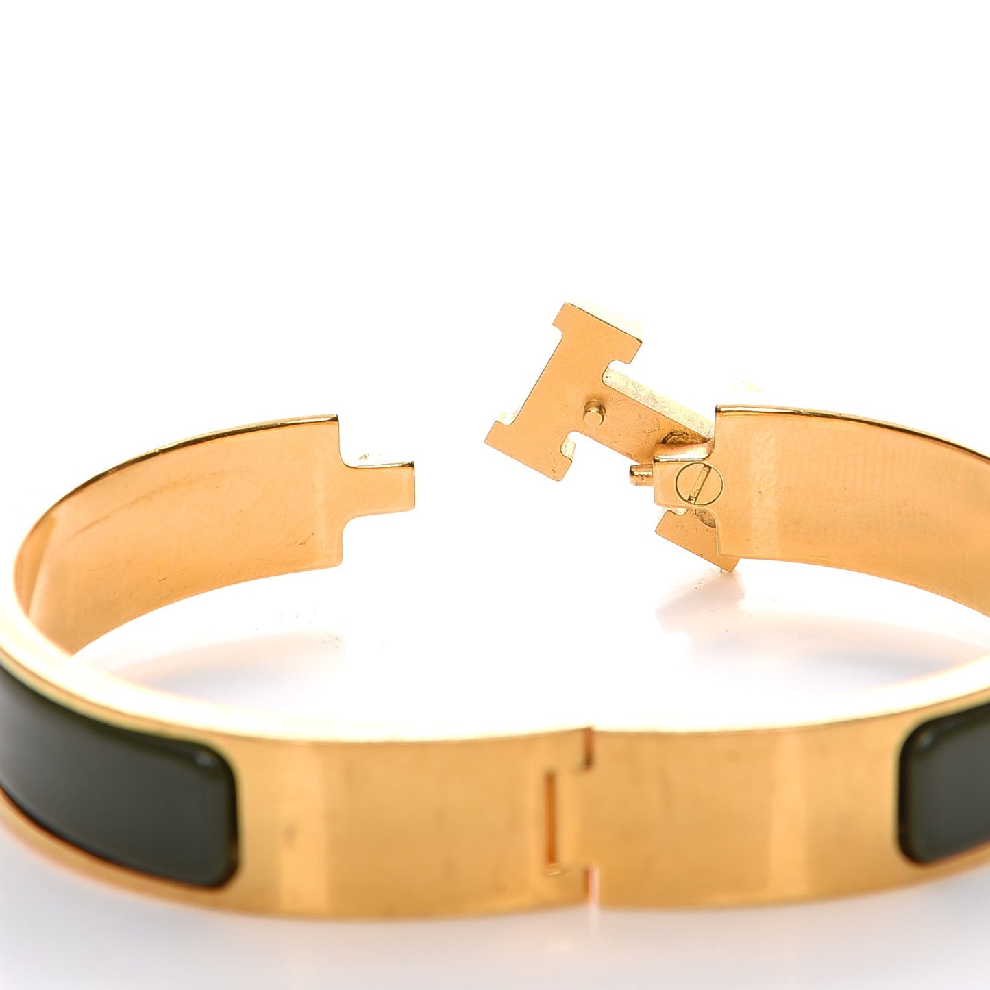 Enamel Narrow Clic Clac H Bracelet PM Loden