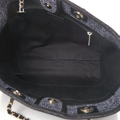 Chanel Lurex Boucle Small Deauville Tote Black 4 of 4