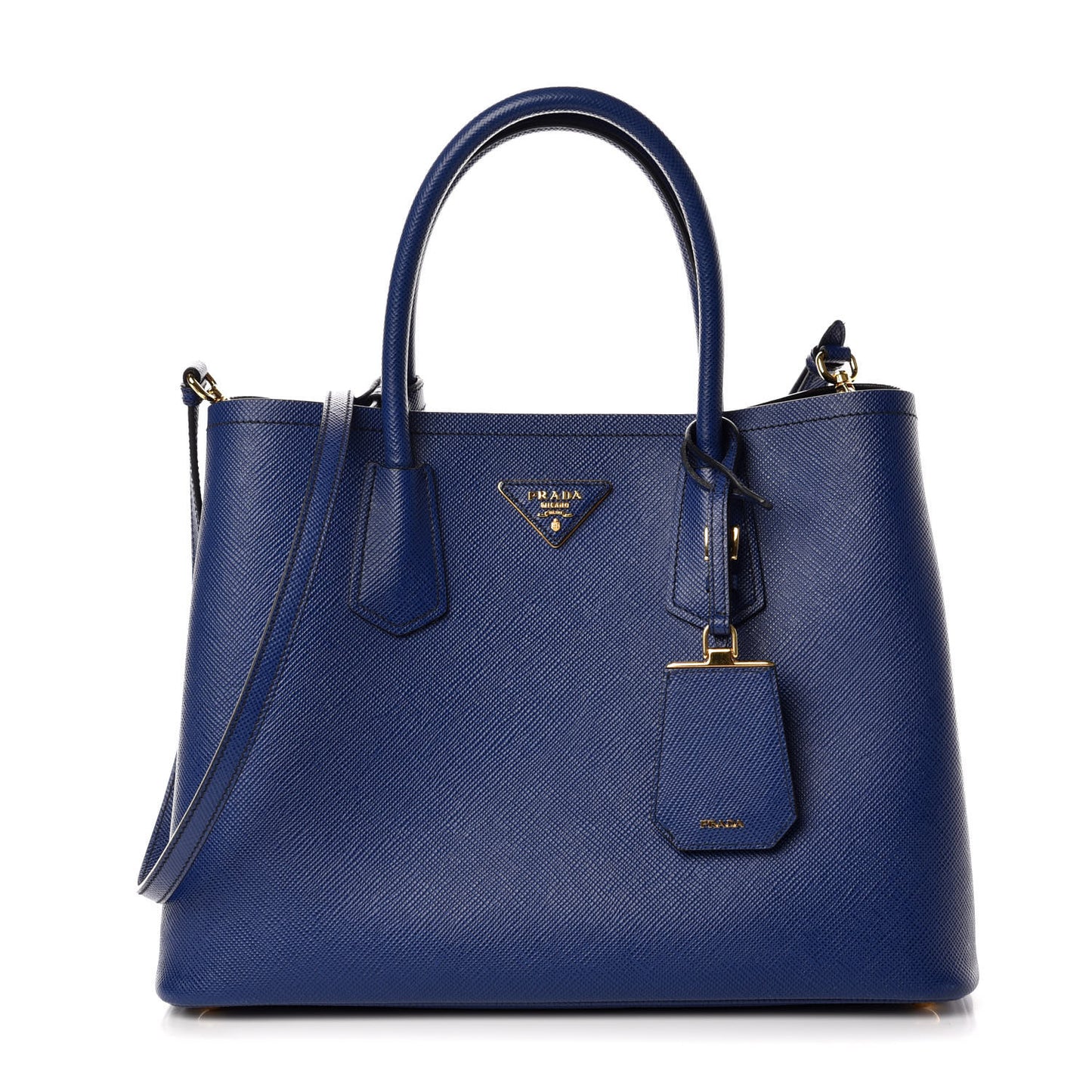 Saffiano Cuir Medium Double Bag Inchiostro