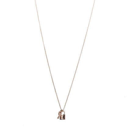 Louis Vuitton 18K Pink Gold Lock It Key Pendant Necklace 1 of 6
