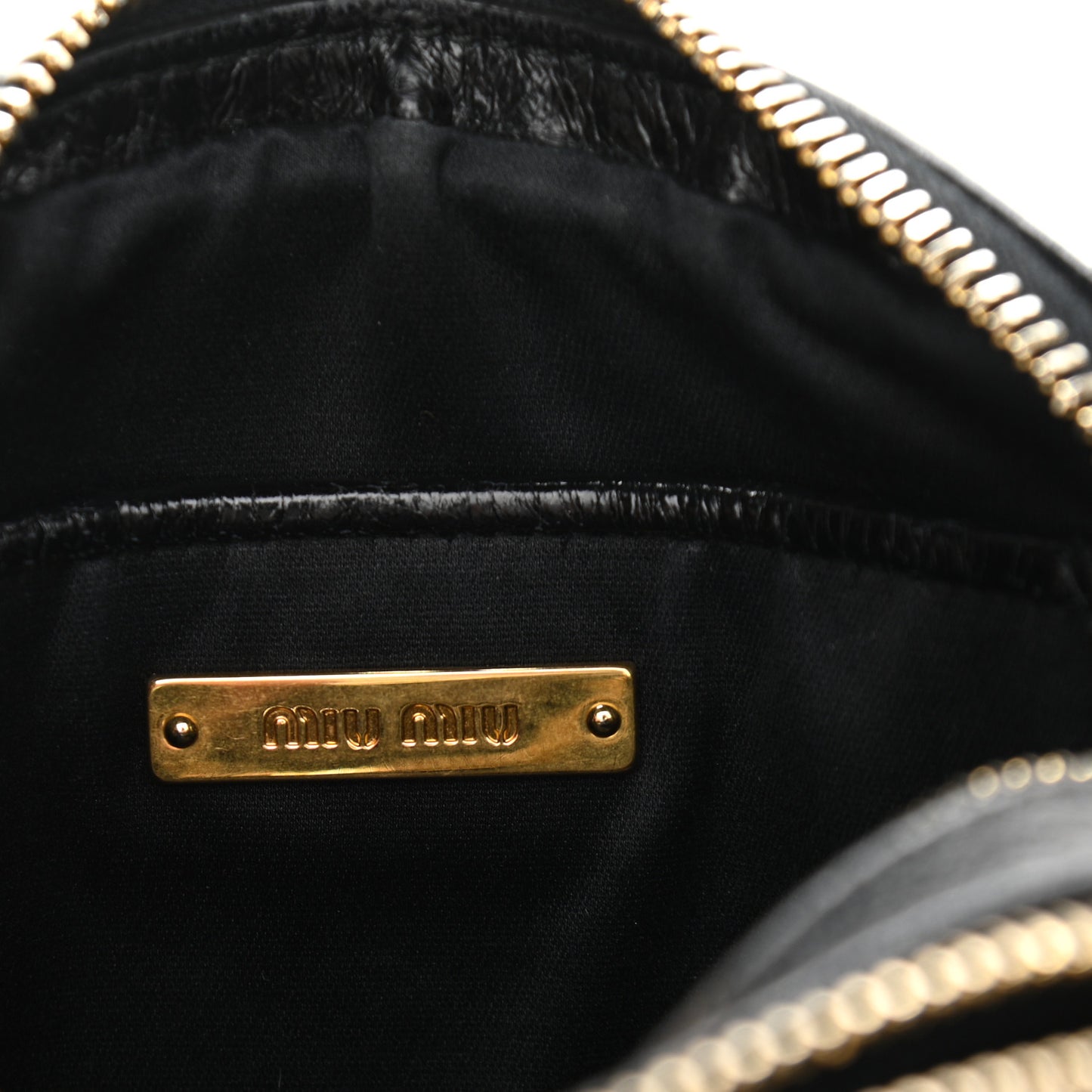 Vitello Shine Quilted Camera Bag Black