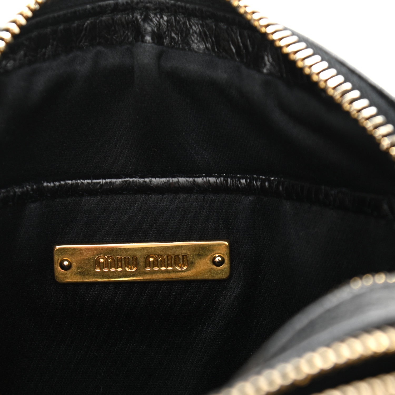 Miu Miu Vitello Shine Quilted Camera Bag Black 6 of 10
