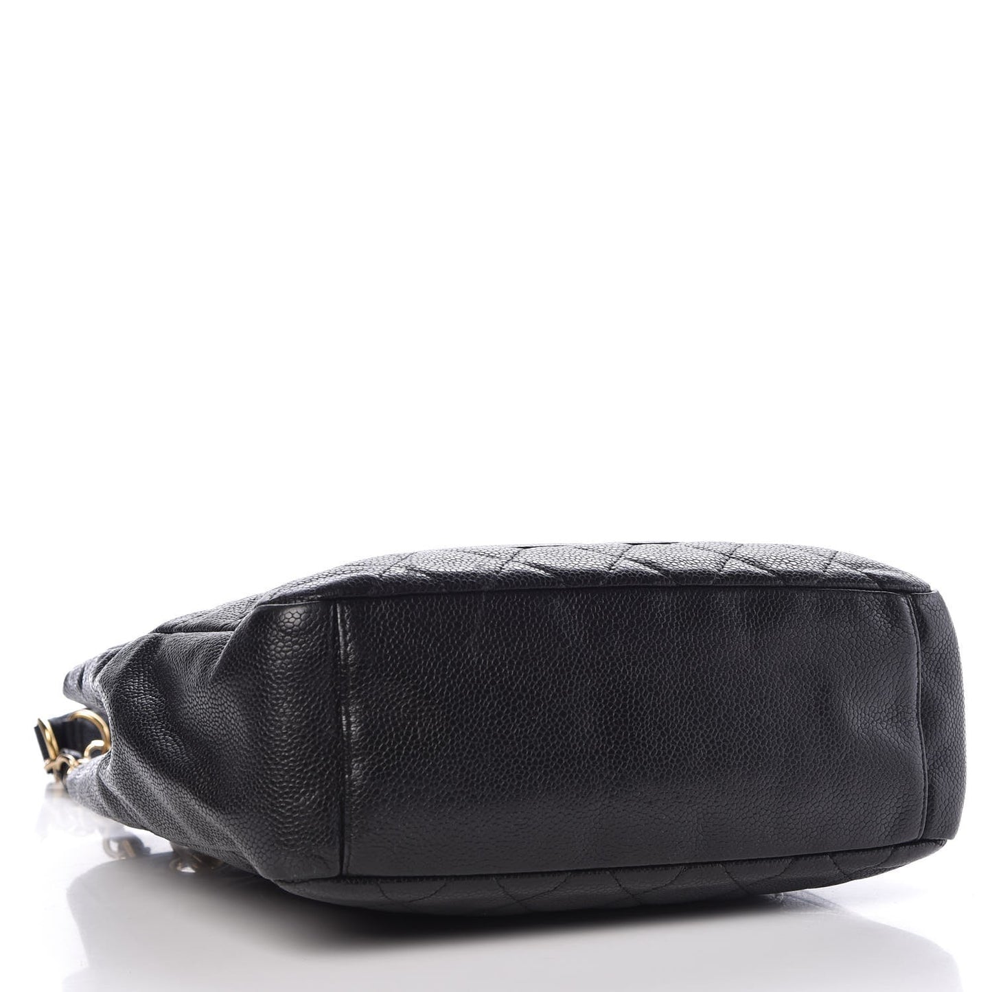 Caviar Quilted Petit Shopping Tote PST Black