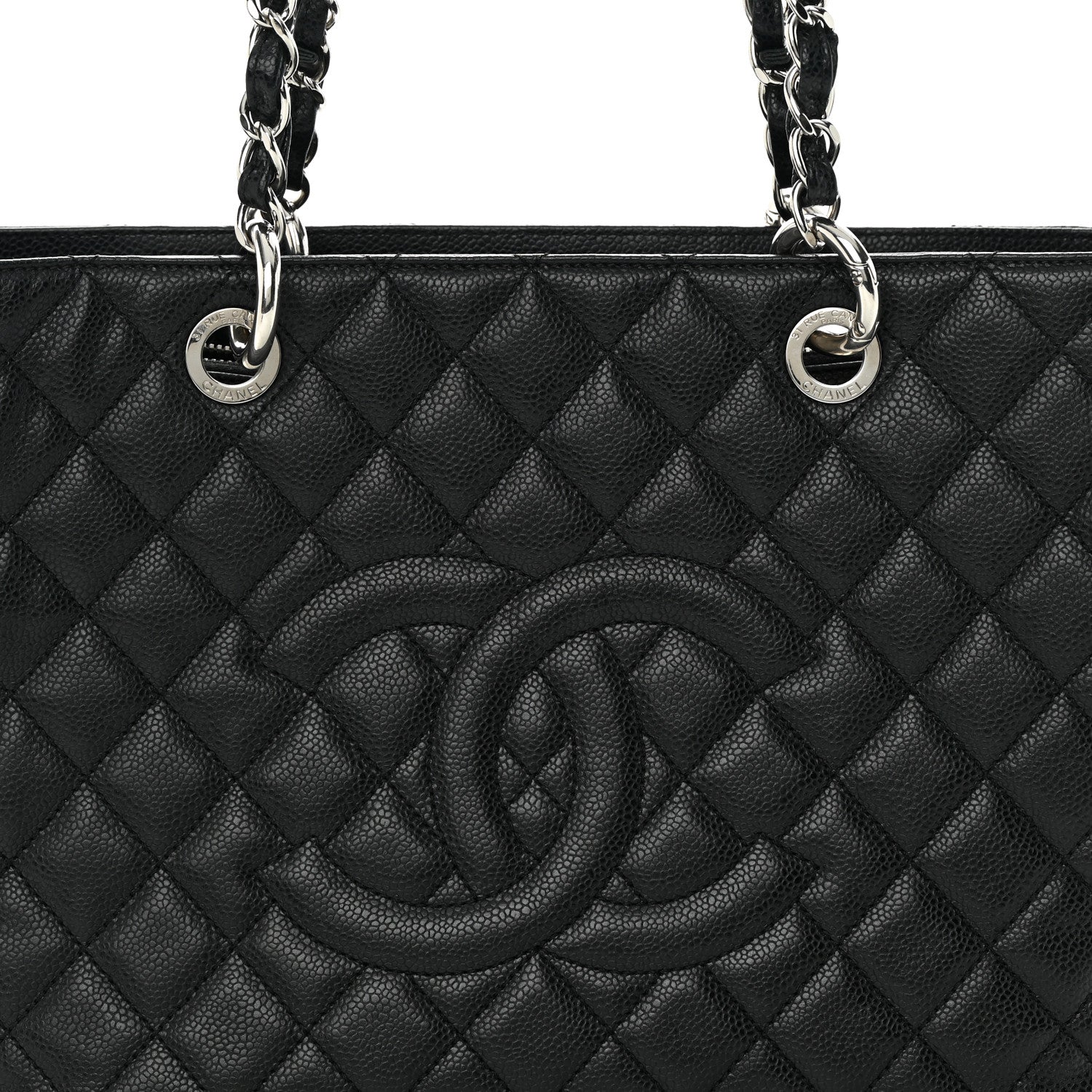 Chanel Caviar Quilted Grand Shopping Tote GST Black 8 of 15