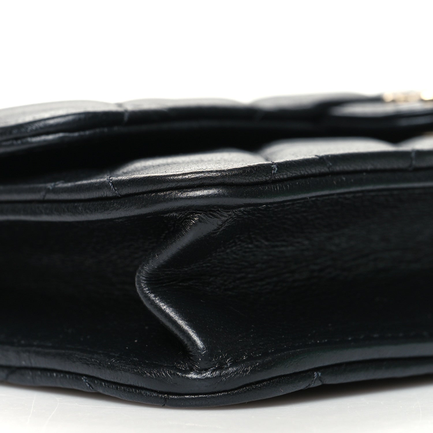 Chanel Lambskin Quilted Flap Phone Holder With Chain Black 10 of 12
