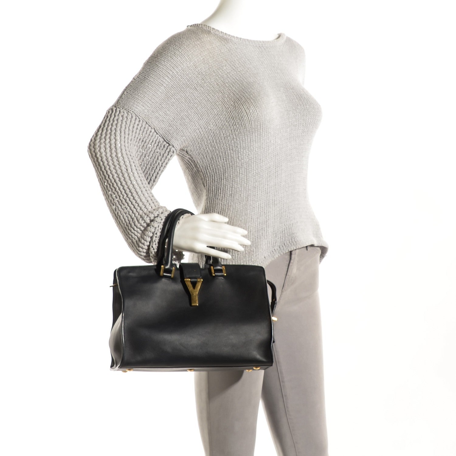 Saint Laurent Calfskin Small Classic Y Cabas Black 2 of 8
